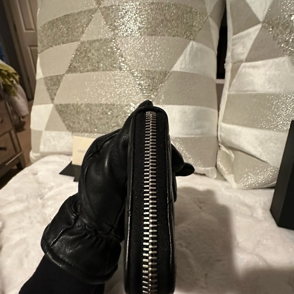 AUTH CHANEL Matelasse Lamb Skin Wallet Coco Mark purse Black - Picture 10 of 17